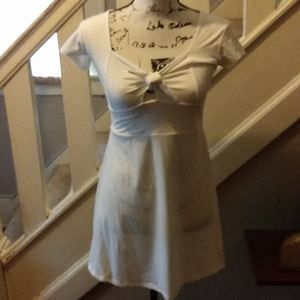 Poof! New York Tie Knot Fit & Flare Sailor Dress